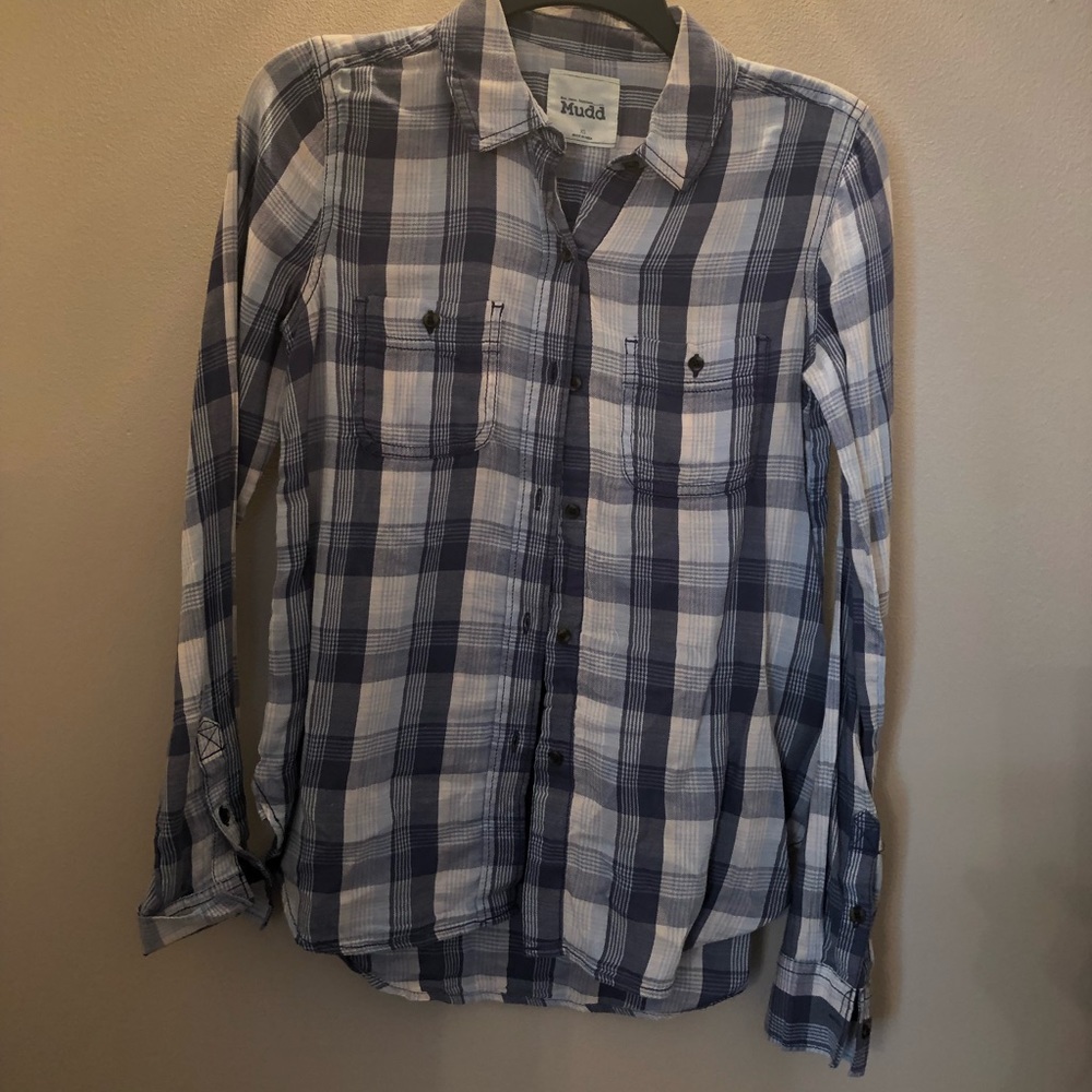 Blue flannel top
